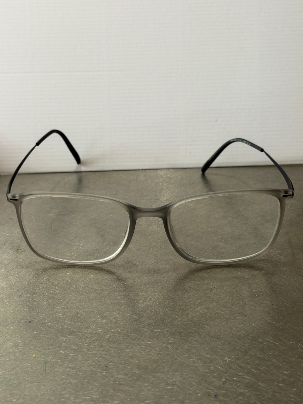 Silhouette Illusion-Lite 2932 Eyeglasses 6540 Crystal Gray Full Rim 53-17-145